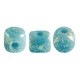 Les perles par Puca® Minos kralen Opaque blue turquoise splash 63030/94401